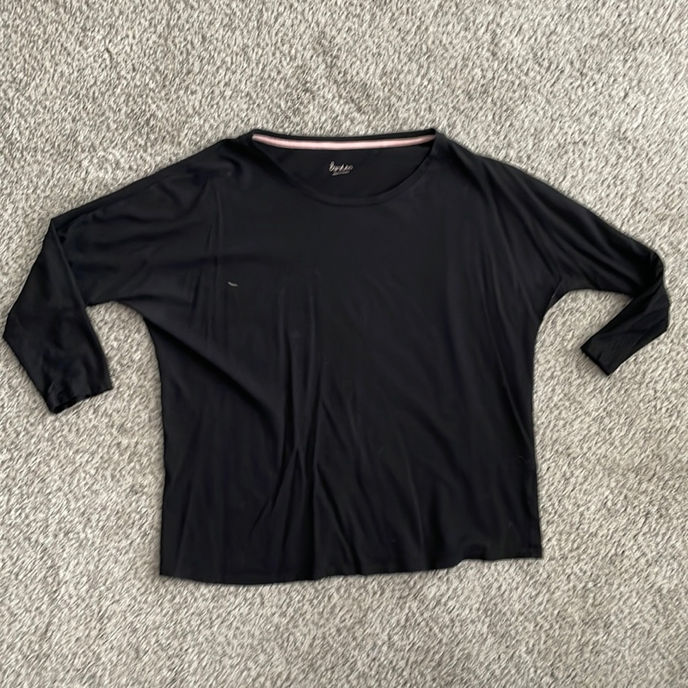 Boden 3/4 sleeve black t